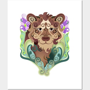 bear ornament Posters and Art